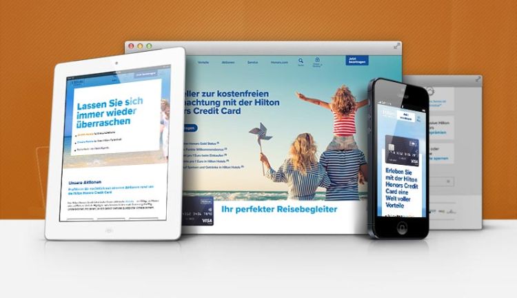 Webseitenansicht auf Mobiltelefon Tablet und Screen