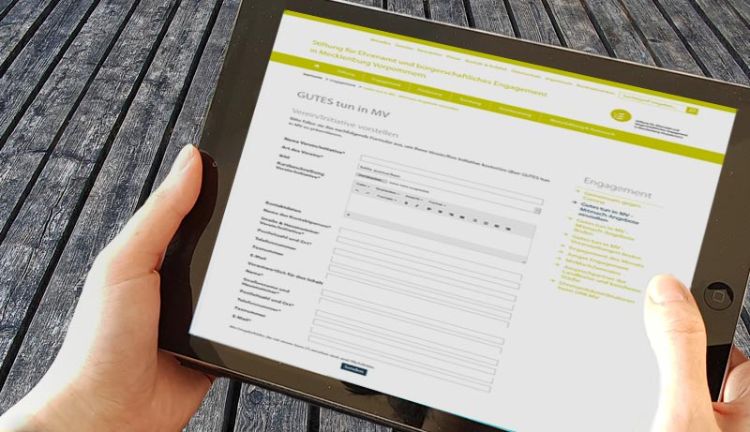 ehrenamtsstiftung-mobil Webseite der Ehrenamtsstiftung au mobilen Endgeräten