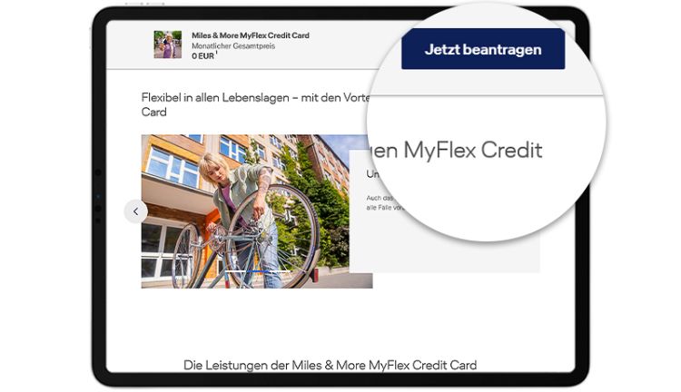 Einstieg in die Antragsstrecke Einstieg in die Antragsstrecke auf der Miles and More Website