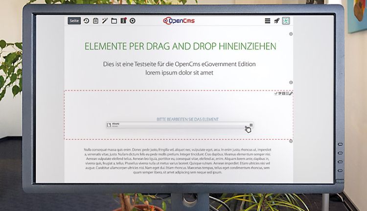 OpenCms eGovernment Edition - Anwendungsfreundliche Bedienung OpenCms eGovernment Edition - Anwendungsfreundliche Bedienung