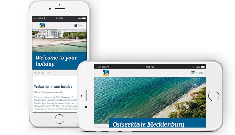 Webseite www.ostseeferien.de mobile Ansicht Webseite www.ostseeferien.de mobile Ansicht