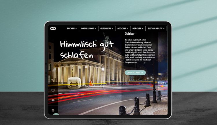 Desktopansicht der Sleeperoo-Website Screen mit der sleeperoo-Website