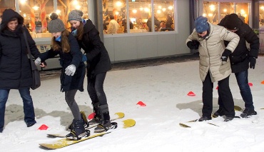 Winterolympiade Snowboardtandem