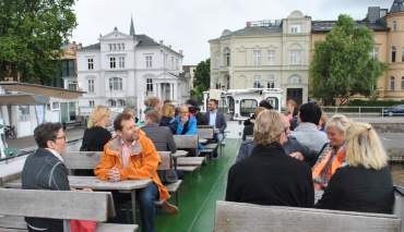 Sommerfest 2016: Auf dem Dampfer vor der Abfahrt zur Seewarte