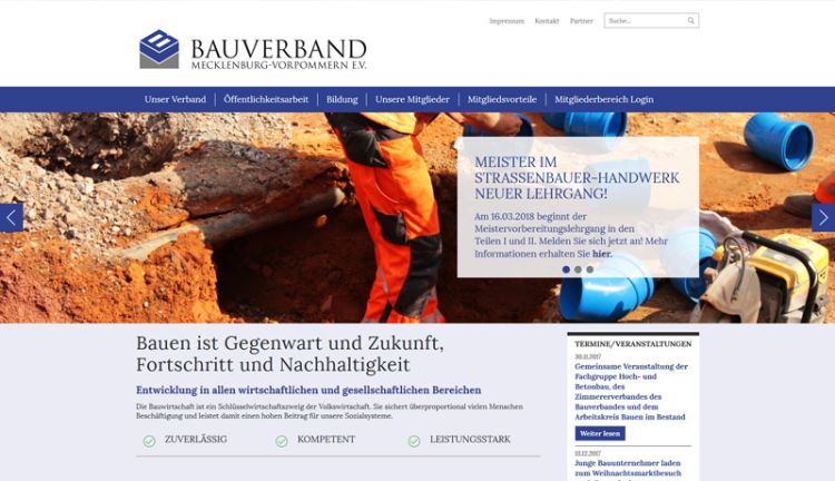 Webseite von Bauverbands Mecklenburg-Vorpommern e.V. Webseite von Bauverbands Mecklenburg-Vorpommern e.V.