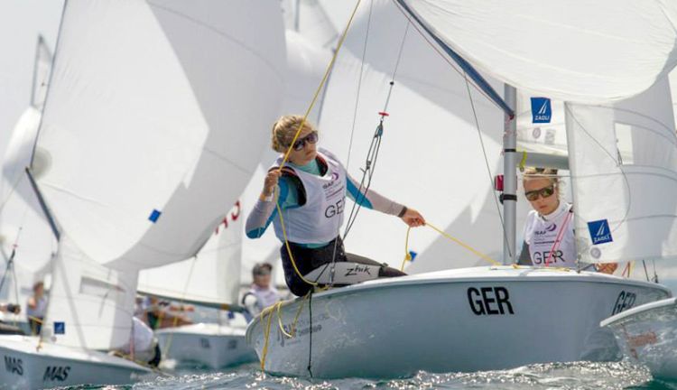 Birte Winkel und Theres Dahnke bei der ISAF Youth Worlds in Tavira/Portugal