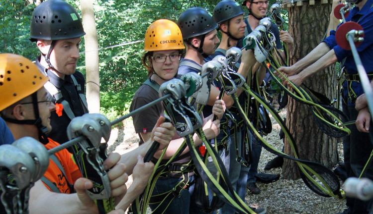 Team im Schweriner Kletterwald