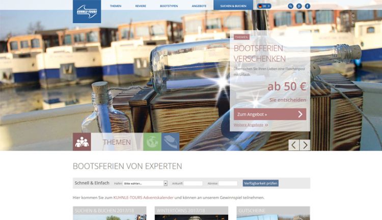 Web­site von Kuhn­le-­Tours