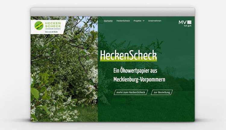 Webseite von Heckenscheck Darstellung Startseite von der Seite Heckenscheck