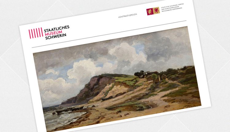 Screenshot Microsite Carl Malchin Staatliches Museum Schwerin